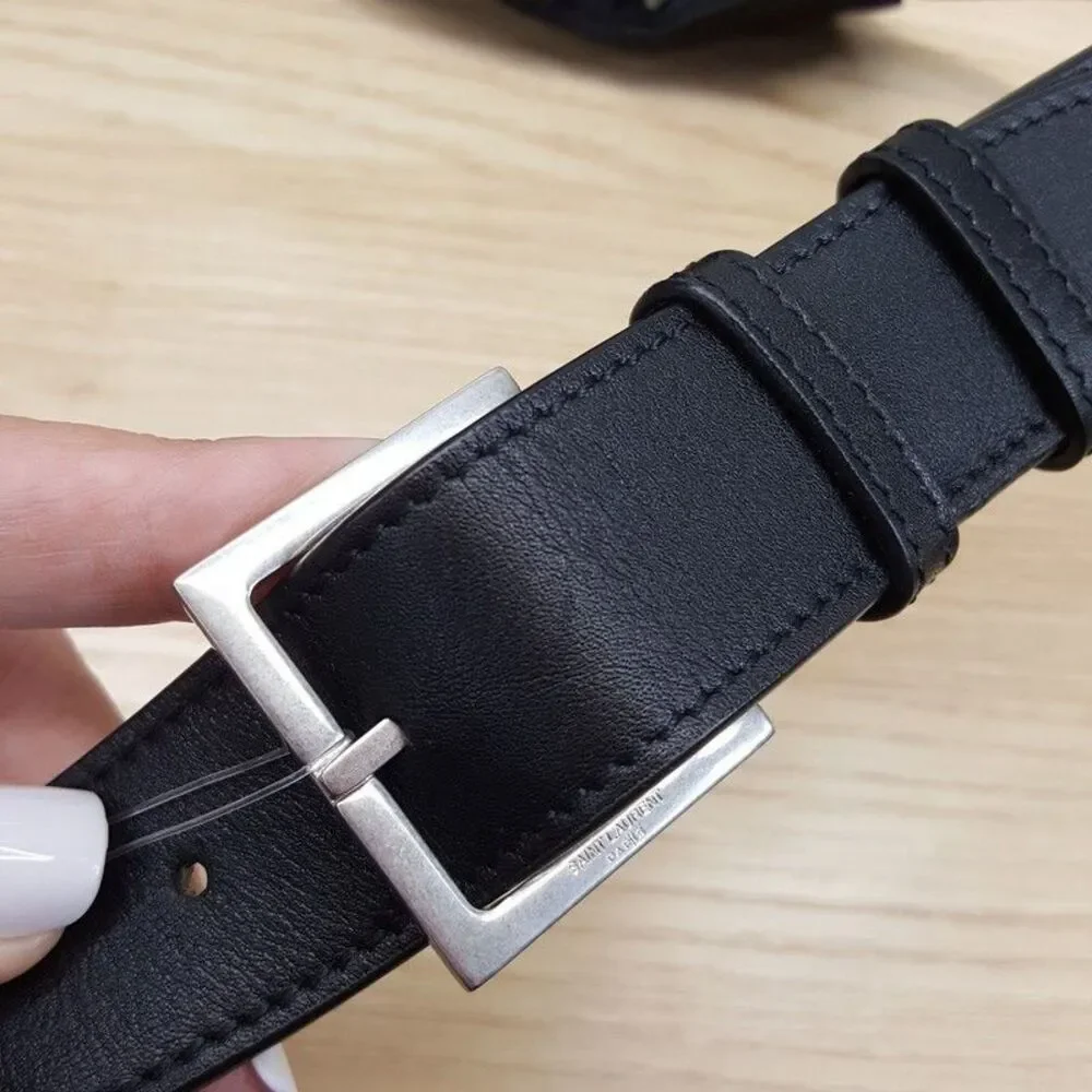 SAINT LAURENT Marsupio Black Canvas Belt Bag Logo Monogram Authentic Luxury YSL
